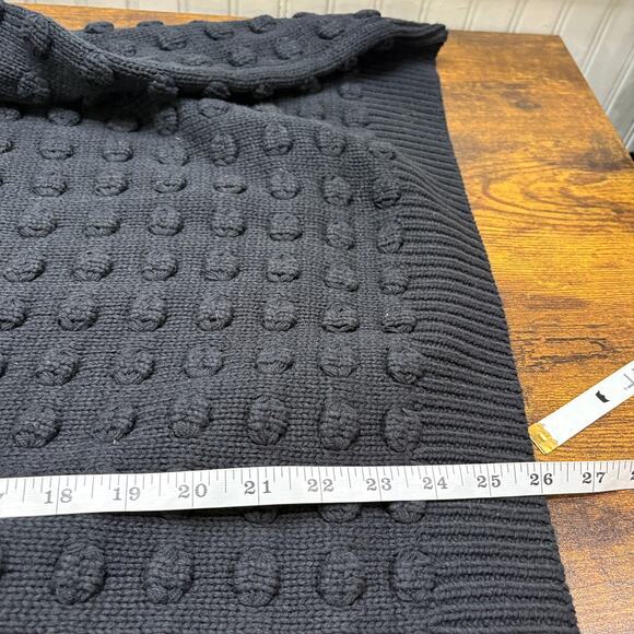 Loralette Plus Size 3X Sweater Allover 3D Bobble Crew Neck Balloon Sleeve Black - Picture 8 of 14